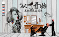 Hairdressing Shop Theme Wallpaper Mural | Hairdressing Salon - Carving wallpaper
