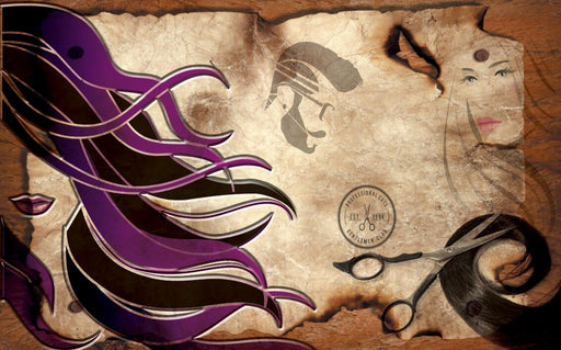 Hairdressing Wallpaper Mural | Hairdressing Theme Retro Style Art Wallpaper - Carving wallpaper