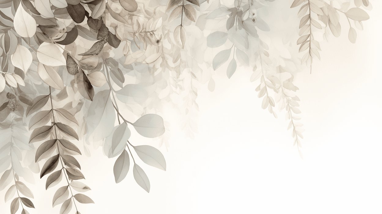 Hanging leaf wallpaper mural | Hanging tree branches - Carving wallpaper