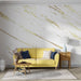 High end white marble wallpaper mural | Gold texture like natural veins - Carving wallpaper