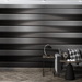 Horizontal stripe dark wall murals | modern simple style wallpaper - Carving wallpaper