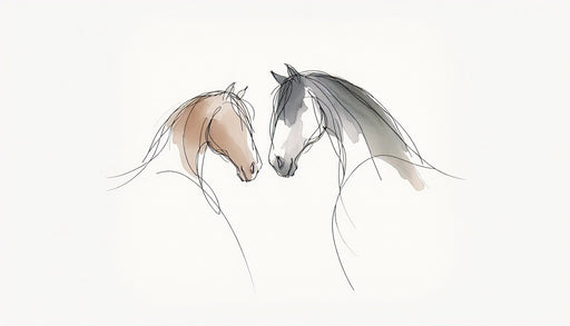 Horse Wallpaper Mural | Brown and Black Silhouettes - Carving wallpaper