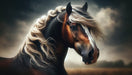 Horse Wallpaper Mural | The horse's fur is deep in color - Carving wallpaper