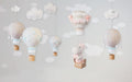 Hot air balloon cloud wallpaper mural | cartoon hot air balloon cloud, children's style wallpaper - Carving wallpaper