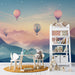 Hot air balloon wallpaper mural | Starry sky - Carving wallpaper