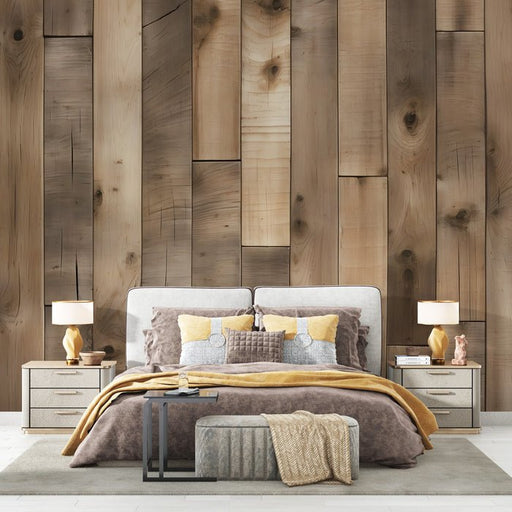 Imitation wood wallpaper mural | Messy wooden boards - Carving wallpaper