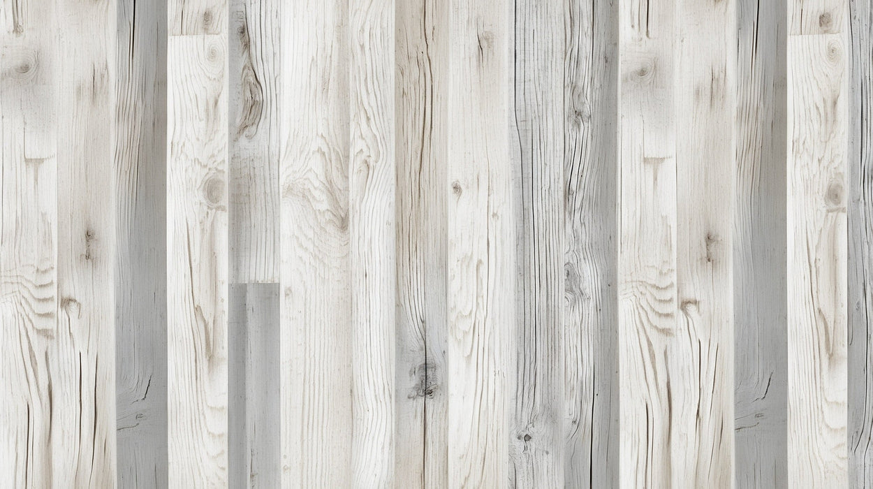 Imitation wood wallpaper | White and gray vertical paneling - Carving wallpaper
