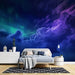 Immersive Northern Lights Sky Wallpaper Mural - Dreamy Cosmic Nightscape for Mesmerizing Interiors alt tag for a celestial bedroom mural