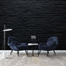 Black brick wall wallpaper mural | Industrial style living room studio decorative wall