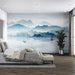Ink landscape mural | Landscape reflection wallpaper - Carving wallpaper