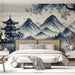Ink landscape wallpaper mural | Watercolor style - Carving wallpaper