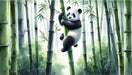 Ink Panda Bamboo Forest Wallpaper | Children's Room Bedroom Chinese Style Decorative Wall