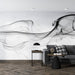 Ink style mural wallpaper | Black and white lines outline a lively and dynamic atmosphere - Carving wallpaper