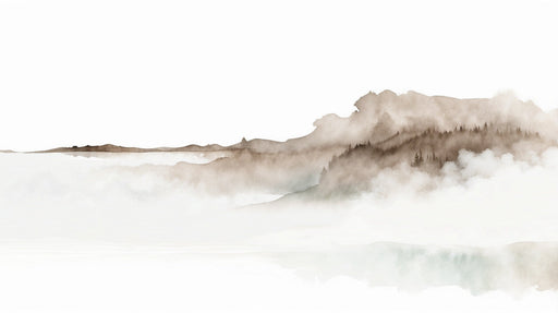 Ink wash landscape, mist, wallpaper, mural | Misty mountains and forests - Carving wallpaper