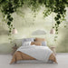 Ivy hanging vine wallpaper mural | Vine branches and leaves falling freely - Carving wallpaper