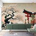 Japanese Cherry Blossom Wallpaper Mural | Pink and White Flowers - Carving wallpaper