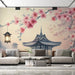 Japanese Garden Cherry Blossom Wallpaper Mural | Lanterns - Carving wallpaper