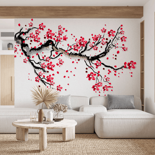 Japanese Wallpaper Murals | Cherry Blossoms - Carving wallpaper