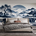 Japanese Zen Wallpaper Mural | Crying Soil and Temple on the Mountain - Carving wallpaper