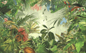 Jungle Wallpaper Amazon River - Carving wallpaper