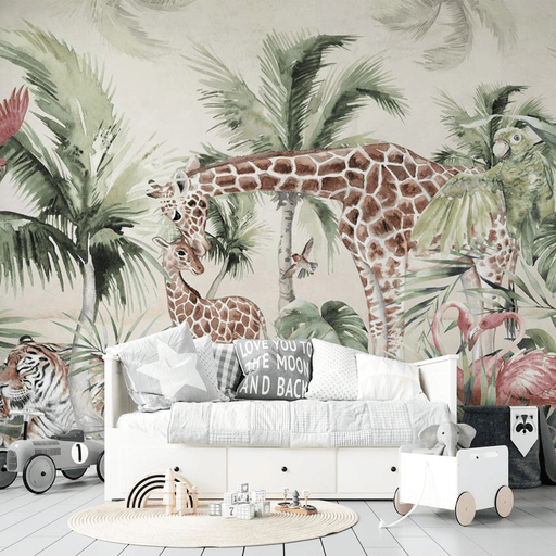 Jungle Wallpaper Giraffe - Carving wallpaper