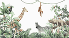 Jungle wallpaper, giraffe, monkey spot, careless - Carving wallpaper