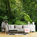 Jungle Wallpaper Mural | Deep Green Forest - Carving wallpaper