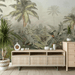Jungle wallpaper with lush natural scenery - Carving wallpaper
