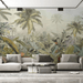 Jungle wallpaper with lush natural scenery - Carving wallpaper