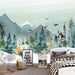 Landscape Forest Wallpaper Mural | Fairy Tale Forest Mural - Carving wallpaper