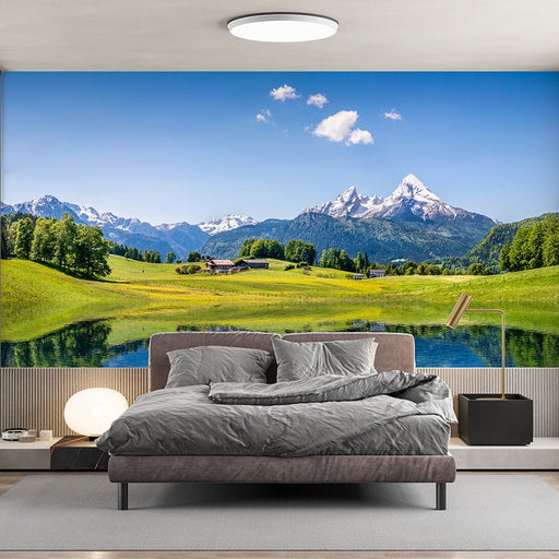 Landscape Lake Wallpaper Mural | Rural Scenery - Carving wallpaper