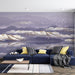 Landscape Reflection Mural Wallpaper | Misty Mountain Wallpaper - Carving wallpaper