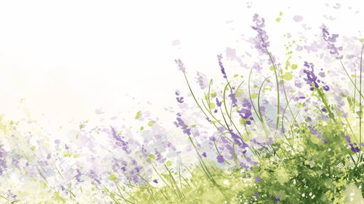 Lavender wallpaper watercolor style - Carving wallpaper