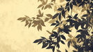 Leaf silhouette wallpaper mural | Dark brown leaves - Carving wallpaper
