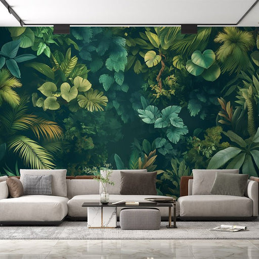 Leaf Wallpaper Mural | Equatorial Forest - Carving wallpaper