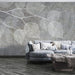 Leaf wallpaper mural | Grey background, white leaves, simple and natural style - Carving wallpaper