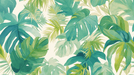 Leaf wallpaper mural | Light green - Carving wallpaper