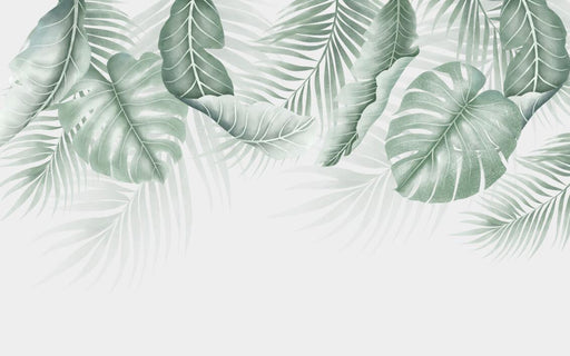 Leaf Wallpaper Mural | Palm Trees and Monsters - Carving wallpaper