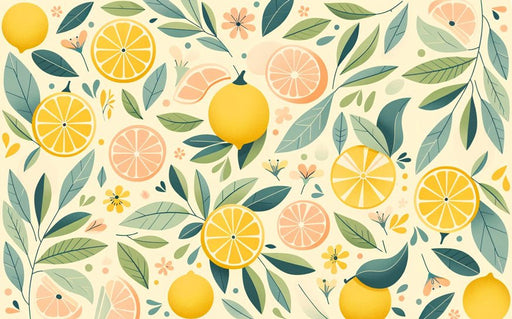 Lemon Wallpaper Mural | Fruits, Plants, Flowers - Carving wallpaper