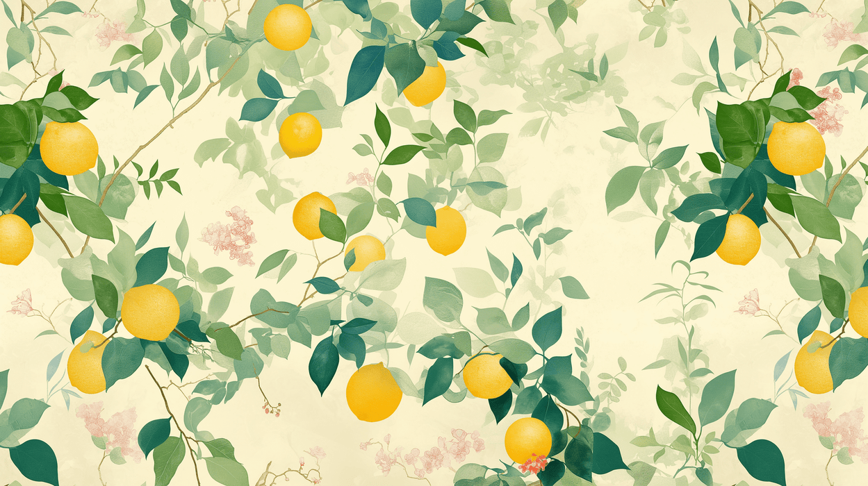 Lemon Wallpaper Mural | Summer Picking - Carving wallpaper