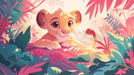Leo Wallpaper Mural | Childhood Jungle Vegetation - Carving wallpaper
