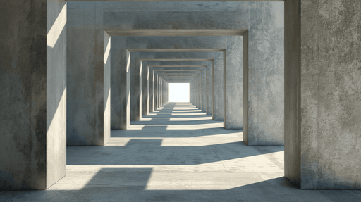 Light and Shadow Tunnel Art Wallpaper Mural | Industrial Style - Carving wallpaper