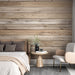 Light colored imitation wood wallpaper mural | Thin sheet - Carving wallpaper