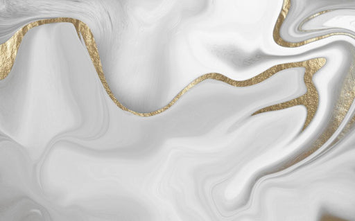 Light luxury abstract wallpaper mural | Interwoven gray white gold texture - Carving wallpaper