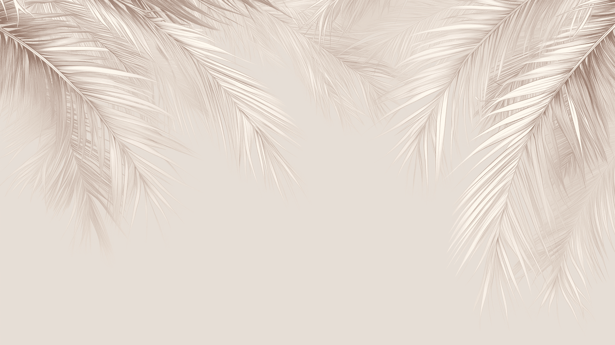 Light Palm Leaves | Wallpaper Mural - Carving wallpaper