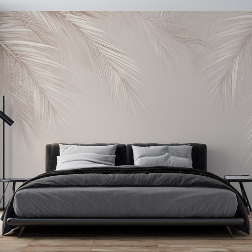 Light Palm Leaves | Wallpaper Mural - Carving wallpaper