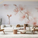Light pink cherry blossom wallpaper mural | Japanese style - Carving wallpaper