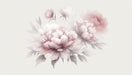 Light pink peony wallpaper mural | Chinese flowers - Carving wallpaper