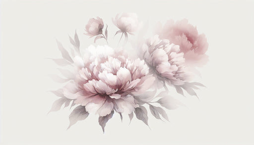 Light pink peony wallpaper mural | Chinese flowers - Carving wallpaper
