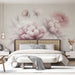 Light pink peony wallpaper mural | Chinese flowers - Carving wallpaper